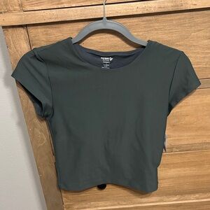 Old navy Deep Green Crop Workout Top